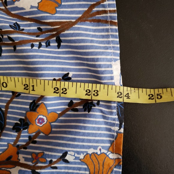 WHO WHAT WEAR Floral Stripe Long sleeve Blouse L - Picture 8 of 8